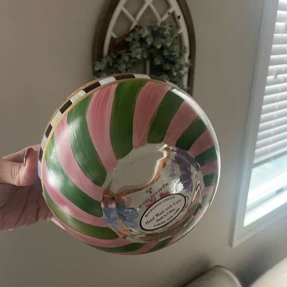 Mackenzie Childs glass globe vase - Picture 3 of 3